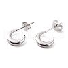 Non-Tarnish 304 Stainless Steel Crescent Moon Stud Earrings for Women EJEW-F280-05A-P-1