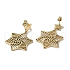 304 Stainless Steel Dangle Stud Earrings for Women EJEW-Z303-13G-2