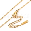 201 Stainless Steel Pendants Necklace for Women NJEW-B110-02G-3