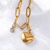 304 Stainless Steel Charm Bracelets STAS-D152-01G-3