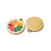 Fruit Seris 304 Stainless Steel Enamel Charms STAS-U060-03G-14-2