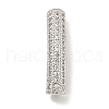 Brass Micro Pave Clear Cubic Zirconia Beads KK-G493-12P-01-1