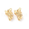 Brass Crystal Rhinestone Pendants KK-E793-08G-1