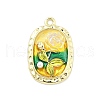 Alloy Enamel Pendants ENAM-R001-02G-01-1