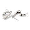 Rectangle Brass Hoop Earrings for Women EJEW-U008-03P-2