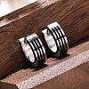 304 Stainless Steel with Enamel Hoop Earrings EJEW-M001-21B-P-4
