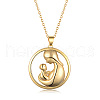 Hollow Brass Mother's Day Mother Hug Baby Pendant Necklaces for Women RD9291-3