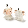 Flocky Acrylic Pendants FIND-A044-01G-2