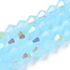 Imitation Jade Electroplate Glass Beads Strands EGLA-A039-J6mm-L03-1