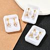 Flower Plastic Imitation Pearl Ear Fake Plugs EJEW-H105-19G-4