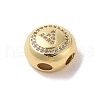 Rack Plating Brass & Cubic Zirconia Pendants KK-Z047-07G-A-RS-2
