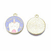 Alloy Enamel Pendants ENAM-S115-180-3