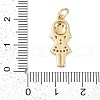 Rack Plating Brass Micro Pave Cubic Zirconia Pendants KK-H509-31G-3