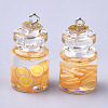 Glass Bottle Pendants X-GLAA-T001-04B-2