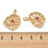 Brass Micro Pave Cubic Zirconia Pendants KK-Q809-04G-3