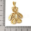 Rack Plating Brass Micro Pave Clear Cubic Zirconia Perdants KK-C067-06G-3