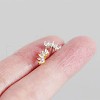 Five Petal Cubic Zirconia Marquise 925 Sterling Silver Stud Earrings LO8075-1-4