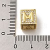 Brass Cubic Zirconia Beads KK-Q818-01M-G-3
