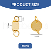 SUPERFINDINGS 60Pcs Brass Links FIND-FH0009-73A-2
