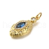 Rack Plating Brass Cubic Zirconia Pendants KK-M079-24G-2