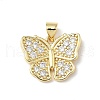 Brass Micro Pave Cubic Zirconia Pendants KK-Q068-09C-G-1