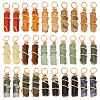 30Pcs 15 Styles Natural Mixed Stone Pendants PALLOY-PH01686-1