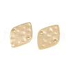 Brass Textured Geometric Connector Charms KK-B137-10G-02-2