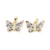 Brass Micro Pave Colorful Cubic Zirconia Pendants KK-E068-VC406-2