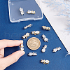 HOBBIESAY 12Pcs 2 Colors Brass Clear Cubic Zirconia Connector Charms FIND-HY0001-24-3