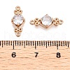 Brass Pave Faceted Glass Connector Charms FIND-T070-03A-3