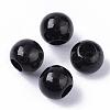 ABS Plastic Imitation Pearl European Beads MACR-R530-12mm-A40-1