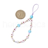 Glass & Acrylic Beaded Mobile Phone Lanyard Wrist Strap HJEW-JM01977-4