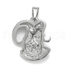 Non-Tarnish 304 Stainless Steel Pendants STAS-D165-14P-03-2