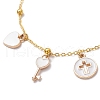 Brass Flat Oval Cable Chain Bracelets BJEW-JB11602-01-3