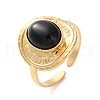 Oval Natural & Synthetic Gemstone Finger Rings RJEW-Q004-01G-4