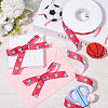 25 Yards Sport Ball Theme Printed Polyester Grosgrain Ribbon OCOR-WH20002-03B-01-4