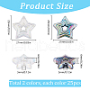 SUNNYCLUE 50Pcs 2 Colors Plating Acrylic Beads MACR-SC0001-59A-2