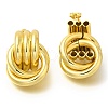 Rack Plating Hollow Wrap Twist Brass Stud Earrings EJEW-I310-11G-1