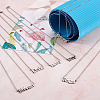 Kissitty 6Pcs 6 Style 304 Stainless Steel Word Pendant Necklace NJEW-KS0001-06P-13