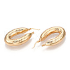 Brass Hoop Earrings EJEW-H301-07G-3