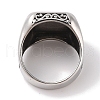 Viking 304 Stainless Steel Vegvisir Wide Finger Rings for Mens RJEW-U005-21A-04-3