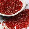 Spray Painted Glass Seed Beads SEED-F005-06A-02-1
