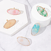 CHGCRAFT 5Pcs 5 Colors Adjustable Resin Platette Rings RJEW-CA0001-07-5