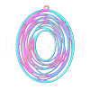 201 Stainless Steel Big Pendants STAS-N103-196RC-1