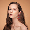 ANATTASOUL 4 Pairs 4 Style Acrylic Heart Dangle Stud Earrings with 304 Stainless Steel Pins for Women EJEW-AN0004-82-4