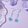 Glass Seed Beaded Dangle Earrings EJEW-MZ00171-4