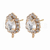 Brass Stud Earring Findings KK-Q253-009-4