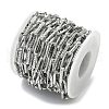 304 Stainless Steel Textured Oval Link Chains CHS-Z005-03P-1