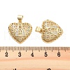 Brass Pave Clear Cubic Zirconia Pendants KK-U009-05F-G-3