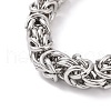 201 Stainless Steel Byzantine Chain Bracelets for Men BJEW-R313-03P-5